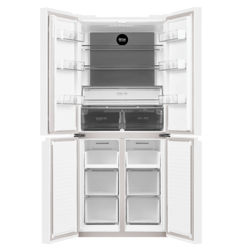 Холодильник MAUNFELD/ Холодильник Cross Door, 181х78.5х63 см, Total No Frost, иверторный компрессор, сесорное управление, полезный объем 405 л, светодиодное освещение, цвет: белый