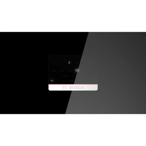 Холодильник BOSCH KGN56LB31U Full NoFrost, Serie   6, Габариты 193x70x80, Общий пол. объем: 559 л. (х:417, м:142), Черное стекло,Цифровой LCD дисплей,, Multi Airflow, AirFresh Filter, Боковое LED освещение и точечное для зон свежести, Полки EasyAccess, От