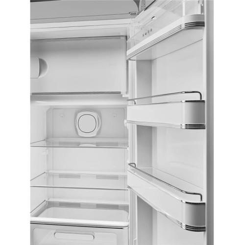 Холодильник SMEG/ Отдельностоящий однодверный холодильник, стиль 50-х годов, 60 см, серебристый, петли справа