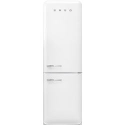 Холодильник SMEG/ Отдельностоящий двухдверный холодильник, стиль 50-х годов, 60 см, белый, No-frost, петли справа