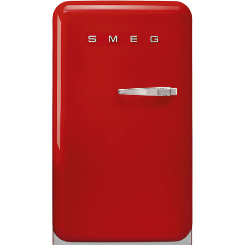 Холодильник SMEG/ Отдельностоящий однодверный холодильник, стиль 50-х годов, 54,5 см, красный, петли слева