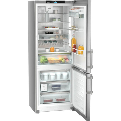 Холодильник Liebherr/ Prime,Easy Fresh 1 контейнер, МК NoFrost, 3 контейнера МК, в. 201,5 см, ш. 74.5см, класс ЭЭ A++, ручки с толкателями, двери из нерж. стали, дисплей