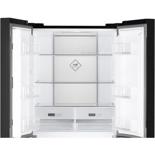 Холодильник Weissgauff WCD 450 XB NoFrost Inverter 2-хкамерн. черный инвертер