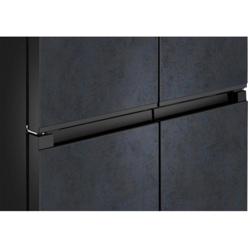 Холодильник Weissgauff WCD 450 Rock Glass NoFrost Inverter 3-хкамерн. графит темный