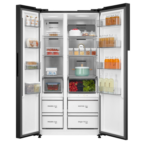 Холодильник Toshiba/ Холодильник Toshiba, Side-by-Side, ВхШхГ 1775х910х698 мм, полезный объем 600 л (380 + 220), Full No Frost, инверторный компрессор, антибактериальный модуль PureBio, металлическая задняя стенка, зона максимальной влажности, зона регули