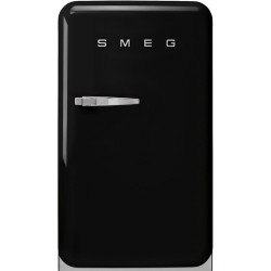 Холодильник SMEG/ Отдельностоящий однодверный холодильник, стиль 50-х годов, 54,5 см, черный, петли справа