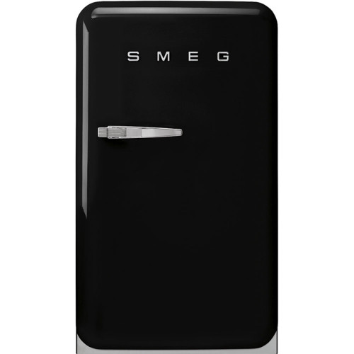 Холодильник SMEG/ Отдельностоящий однодверный холодильник, стиль 50-х годов, 54,5 см, черный, петли справа
