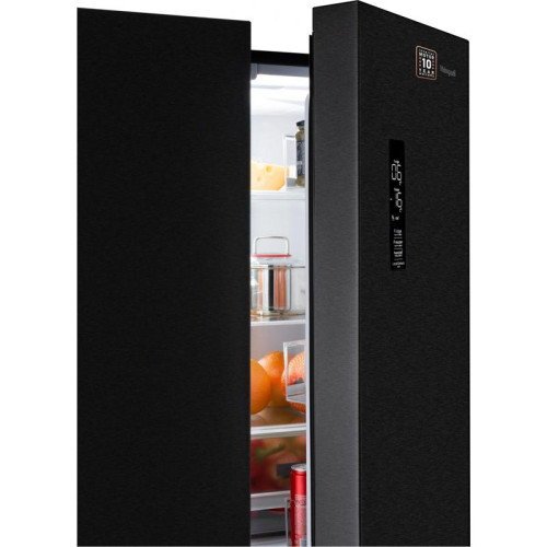 Холодильник Weissgauff WCD 450 BG NoFrost Inverter 2-хкамерн. черный инвертер