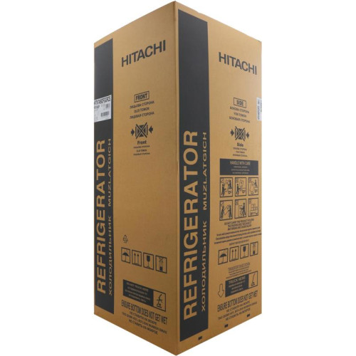 Холодильник Hitachi HRTN7489DF GGRCS 2-хкамерн. серый стекло инвертер