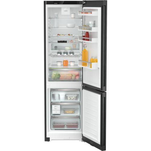 Холодильники LIEBHERR/ Plus, EasyFresh, МК NoFrost, 3 контейнера МК, в. 201,5 см, ш. 60 см, класс ЭЭ A++, внутренние ручки, двери BlackSteel, дисплей на двери