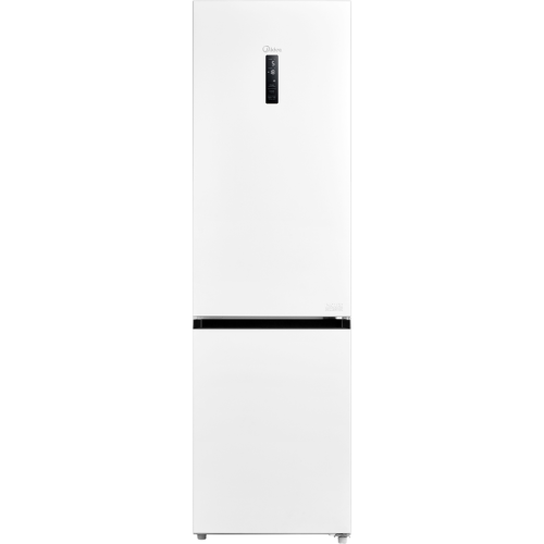 Холодильник MIDEA/ MDK/Холодильник MIDEA, отдельностоящий, полезный объем 386 л (263/123), Full No Frost, металлическая панель Metall Cooling, сенсорное управление, дисплей, 3D LED освещение, энергоэффективность А++, цвет белый