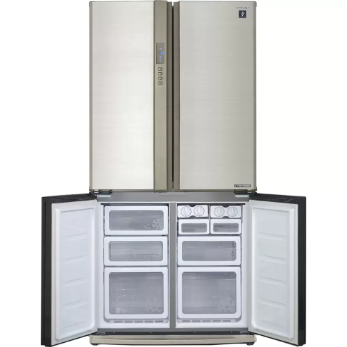 Холодильник Sharp/ 172x89.2x77.1 см, объем камер 345+211, No Frost, морозильная камера снизу, бежевый