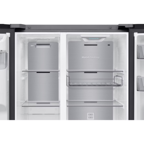 Холодильник Samsung/ Volume: 634l. HxWxD: 178 X 91 X 72 cm. Color: Black graphite. Total No Frost with multithreaded All-Around Cooling. Metal Cooling cooling in the refrigerator and freezer. Internal digital display. Automatic door opening. LED lighting 