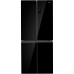 Холодильник MAUNFELD/ Холодильник серии Cross Door KitFit с возможностью встраивания, 191х78.5х60.5 см, Total No Frost, инверторный компрессор, сенсорное управление, LED освещение, A+, зона свежести, полезный объем 458 л, цвет: черное стекло