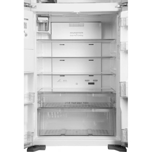 Холодильник Hitachi R-W660PUC7X GS 2-хкамерн. серебристый стекло