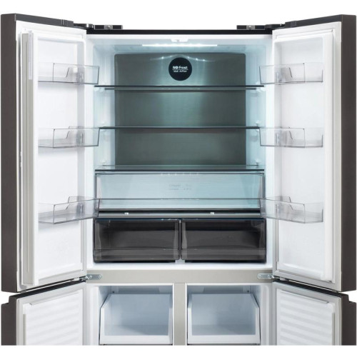 Холодильник Hyundai CM45043F 3-хкамерн. черная сталь