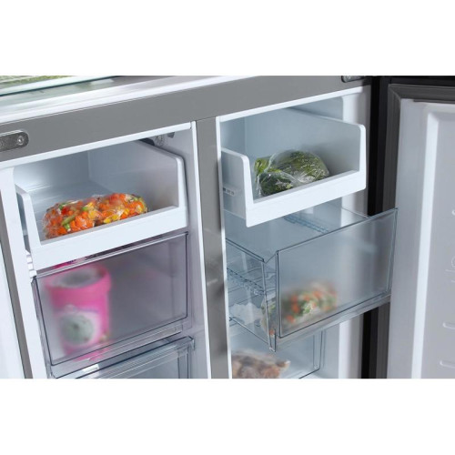 Холодильник Hyundai CM5005F 3-хкамерн. черное стекло инвертер