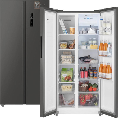 Холодильник Weissgauff WSBS 500 Inverter NoFrost Dark Grey 2-хкамерн. серый