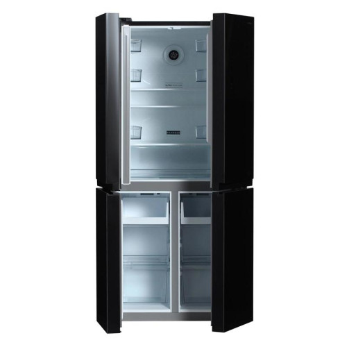 Холодильник Hyundai CM5005F 3-хкамерн. черное стекло инвертер