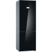 Холодильник BOSCH KGN49LB30U Serie 6, Full NoFrost,  Габариты 203x70x67, Общий пол. объем: 435 (х:330, м:105), Черный под стеклом, Цифровой LCD дисплей, Утопленные ручки во всю высоту, Multi Airflow