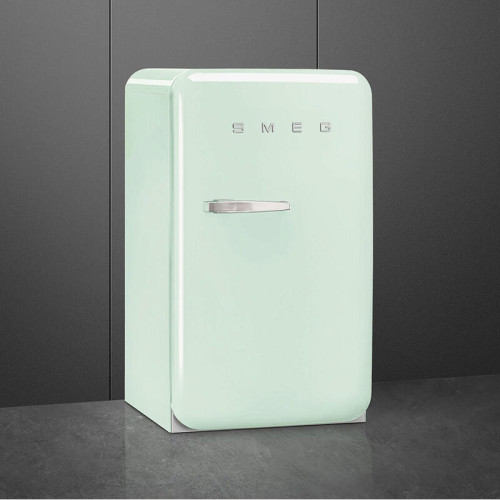 Холодильник SMEG/ Отдельностоящий однодверный холодильник, стиль 50-х годов, 54,5 см, петли справа, цвет пастельный зеленый