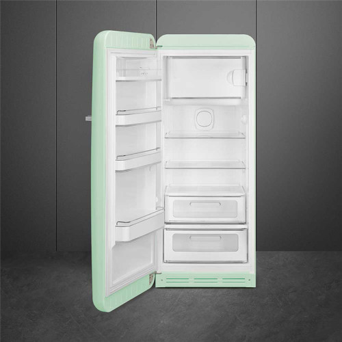 Холодильник SMEG/ Отдельностоящий однодверный холодильник,стиль 50-х годов, 60 см, пастельный зеленый, петли слева