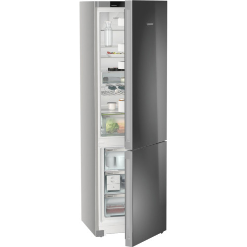 Холодильники LIEBHERR/ Plus, EasyFresh, МК NoFrost, 3 контейнера МК, в. 201,5 см, ш. 60 см, класс ЭЭ A++, внутренние ручки, черное стекло