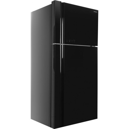 Холодильник Hitachi R-VG660PUC7-1 GBK 2-хкамерн. черный стекло инвертер