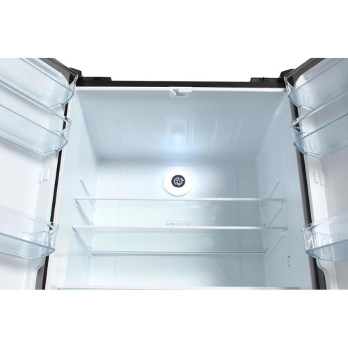 Холодильник Hyundai CM5005F 3-хкамерн. черное стекло инвертер