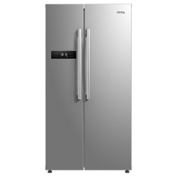 Холодильник/ Холодильник Side-By-Side, А+, cенсорное управление Smart Touch, Full NO FROST, Dynamic Air Cooling, режимы «Супер заморозка» и «Супер охлаждение», LED освещение камеры,  2 ящика для овощей, полки из закаленного стекла, держатели для бутылок, 