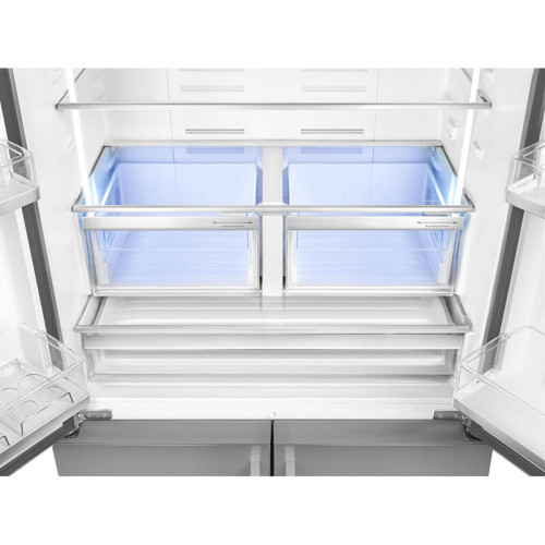 Холодильник SMEG/ Холодильник SMEG, отдельностоящий, 4-х дверный, LED дисплей, антибактериальное покрытие, конвекция, инверторный компрессор, сигнал повышения температуры, сигнал открытой дверцы, полный Nofrost, энергоэффективность Е, цвет нержавеющая ста