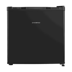 Холодильник MAUNFELD MFF50B DeFrost, стандартный компрессор, полезный объем 46 л, механическое управление, установка вплотную к стене, R600A, уровень шума 40 дБ, энергоэффективность А+, цвет черный