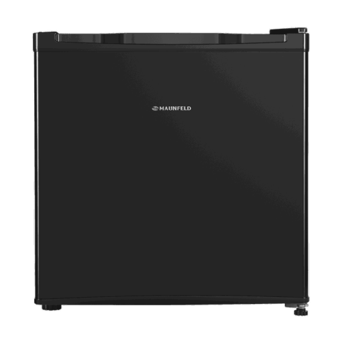 Холодильник MAUNFELD MFF50B DeFrost, стандартный компрессор, полезный объем 46 л, механическое управление, установка вплотную к стене, R600A, уровень шума 40 дБ, энергоэффективность А+, цвет черный
