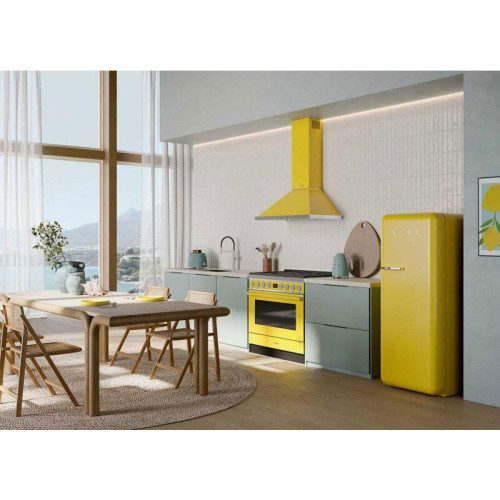 Холодильник SMEG/ Холодильник SMEG, отдельностоящий, стиль 50-х, однокамерный, внутренняя морозильная камера, объем 270 л, инверторный компрессор, энергоэффективность С, цвет желтый