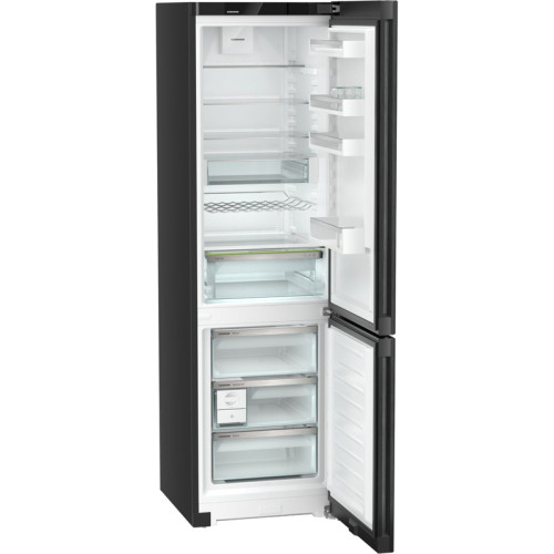 Холодильники LIEBHERR/ Plus, EasyFresh, МК NoFrost, 3 контейнера МК, в. 201,5 см, ш. 60 см, класс ЭЭ A++, внутренние ручки, двери BlackSteel, дисплей на двери