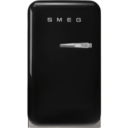 Холодильник SMEG/ Отдельностоящий минибар, черный, стиль 50-х гг., петли слева