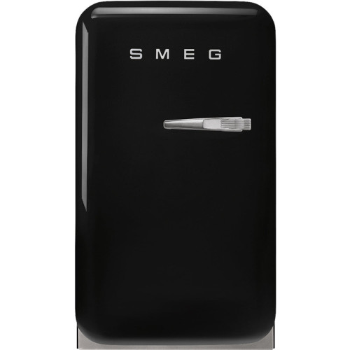 Холодильник SMEG/ Отдельностоящий минибар, черный, стиль 50-х гг., петли слева
