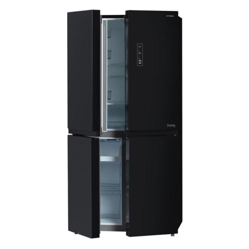 Холодильник Hyundai CM5005F 3-хкамерн. черное стекло инвертер