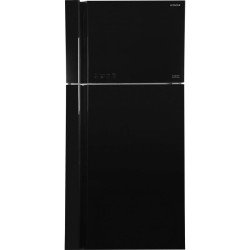 Холодильник Hitachi R-VG660PUC7-1 GBK 2-хкамерн. черный стекло инвертер