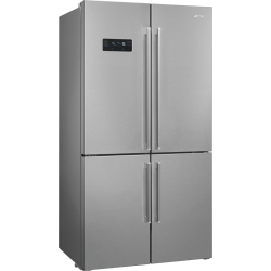 Холодильник SMEG/ Холодильник SMEG, отдельностоящий, 4-х дверный, LED дисплей на дверце, антибактериальное покрытие, конвекция, инверторный компрессор, сигнал повышения температуры, сигнал открытой дверцы, полный Nofrost, энергоэффективность Е, цвет нержа