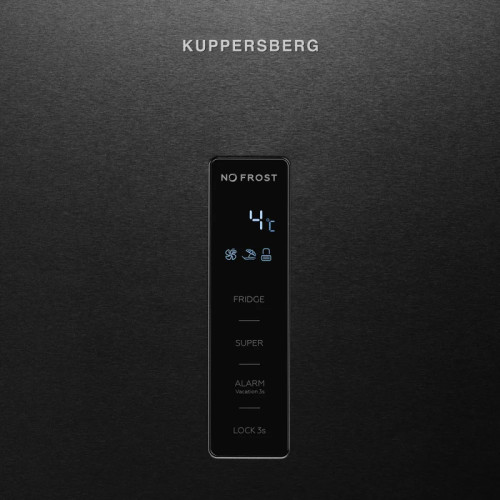 Холодильник KUPPERSBERG/ Холодильник KUPPERSBERG, High-Tech, отдельностоящий, однодверный, без МК, объем 387 л, электронное управление, No Frost, LED дисплей, LED освещение, супер охлаждение, режим 