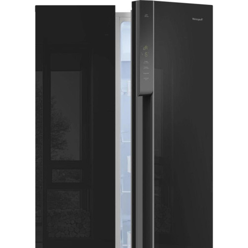 Холодильник Weissgauff WSBS 500 Inverter NoFrost 2-хкамерн. черный стекло инвертер