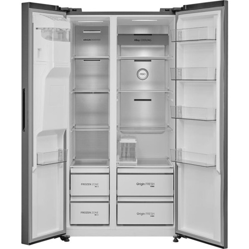 Холодильник Toshiba/ Холодильник Toshiba, Side-by-Side, ВхШхГ 1775х910х698 мм, полезный объем 582 л (380 + 202), Full No Frost, инверторный компрессор, антибактериальный модуль PureBio, металлическая задняя стенка, LED подсветка, автоматический льдогенера