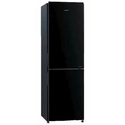 Холодильник Hitachi R-BG410PUC6 GBK 2-хкамерн. черный стекло инвертер