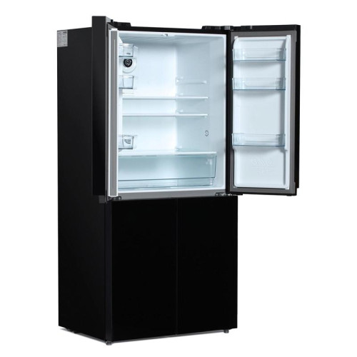 Холодильник Hyundai CM5005F 3-хкамерн. черное стекло инвертер