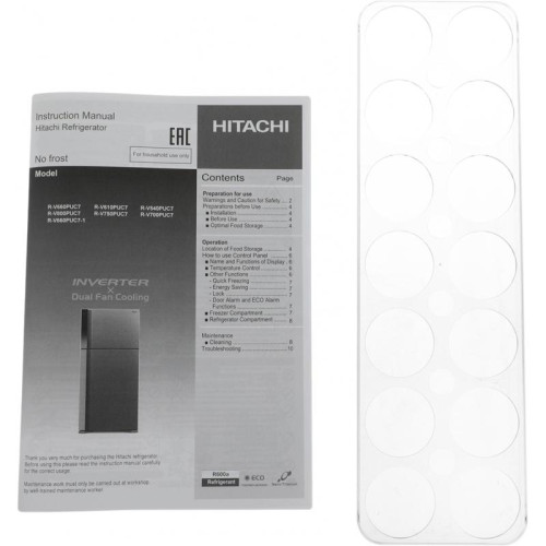 Холодильник Hitachi R-V660PUC7-1 PWH 2-хкамерн. белый инвертер