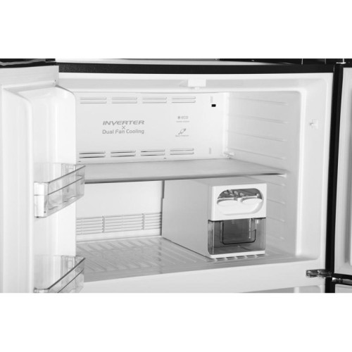Холодильник Hitachi R-W660PUC7 GBK 2-хкамерн. черный стекло инвертер Холодильник Hitachi R-W660PUC7 GBK 2-хкамерн. черный стекло инвертер