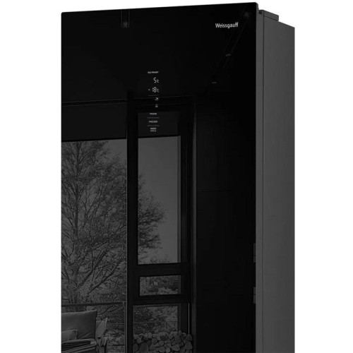 Холодильник Weissgauff WRK 185 Total NoFrost Inverter Black Glass 2-хкамерн. черный инвертер