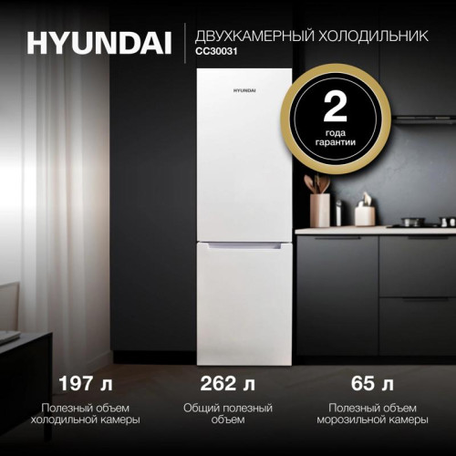 Холодильник Hyundai CC30031 2-хкамерн. белый Холодильник Hyundai CC30031 2-хкамерн. белый