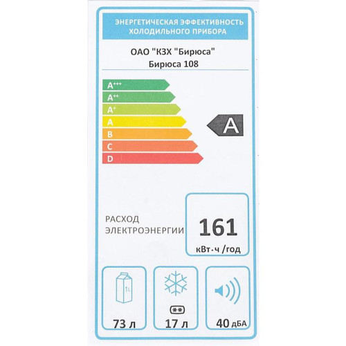 Холодильник Бирюса Б-108 1-нокамерн. белый мат.